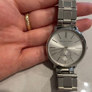 NWOT silver colored Michael Kors watch